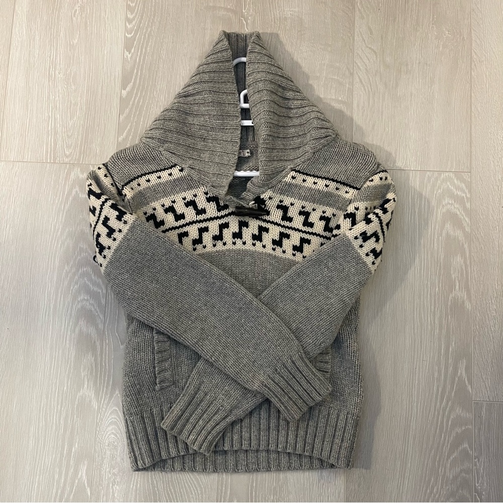 TNA Cream and Tan Crew Neck Sweater Cozy Knit - Picture 3 of 5